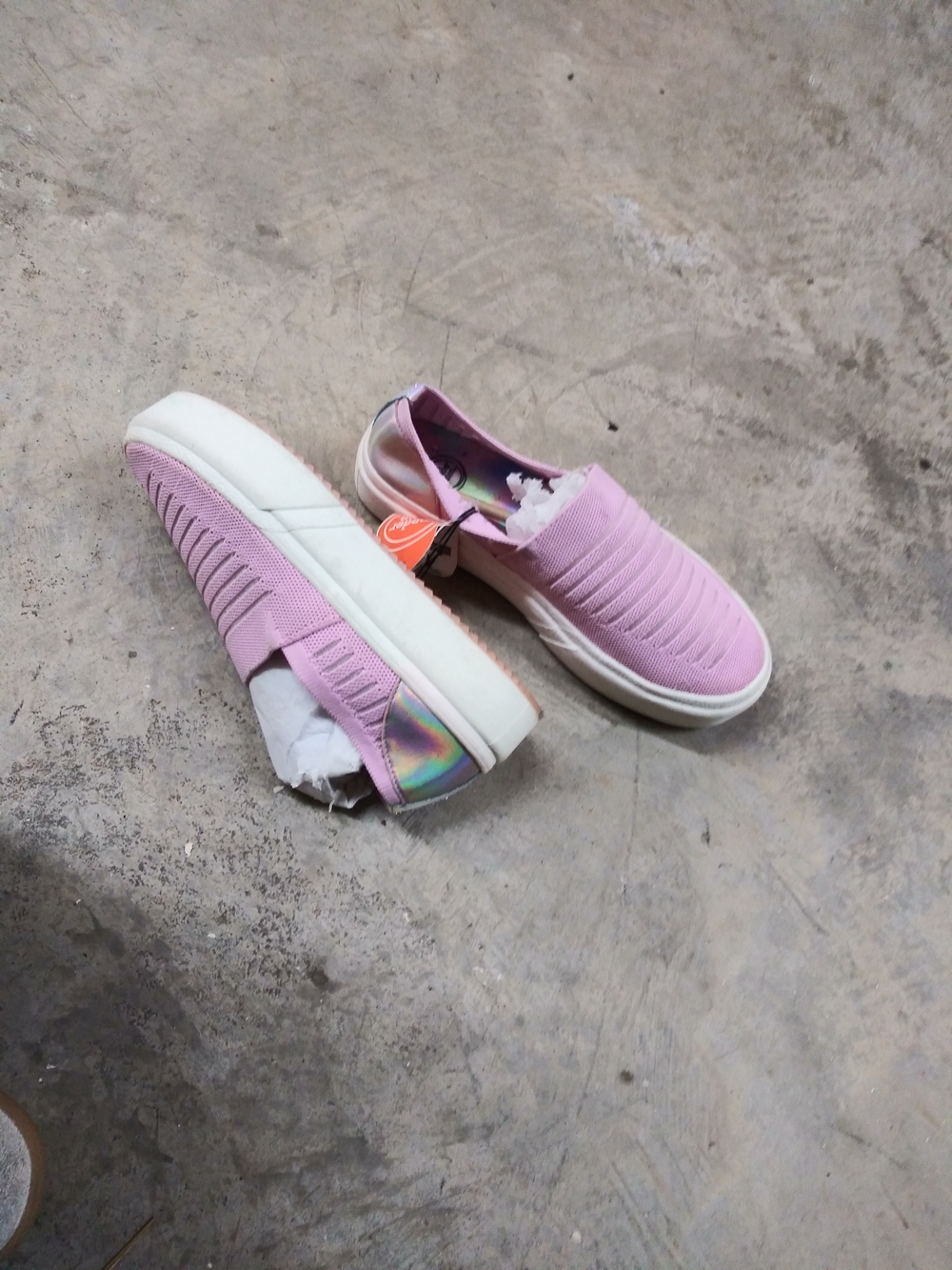 Pink Slip-On Knit Sneakers